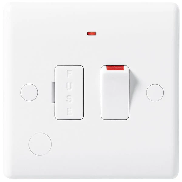 BG 853 White Nexus Moulded Swi. 13A, DP, Fused Connection Unit with Flex Outlet & Neon
