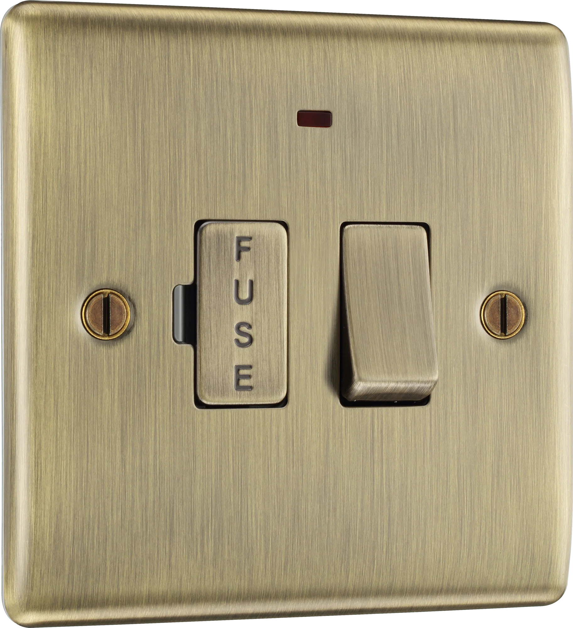BG NAB52 Nexus Metal Antique Brass Switched and fused with indicator