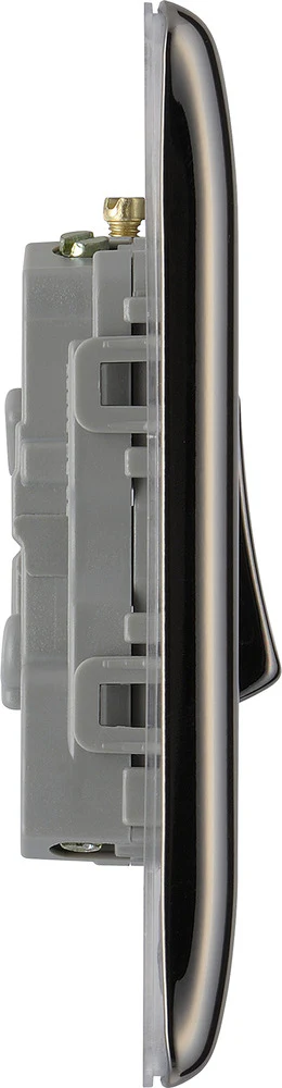 BG NBN43 Nexus Metal Black Nickel Triple Switch, 10Ax 2 Way - Image 7