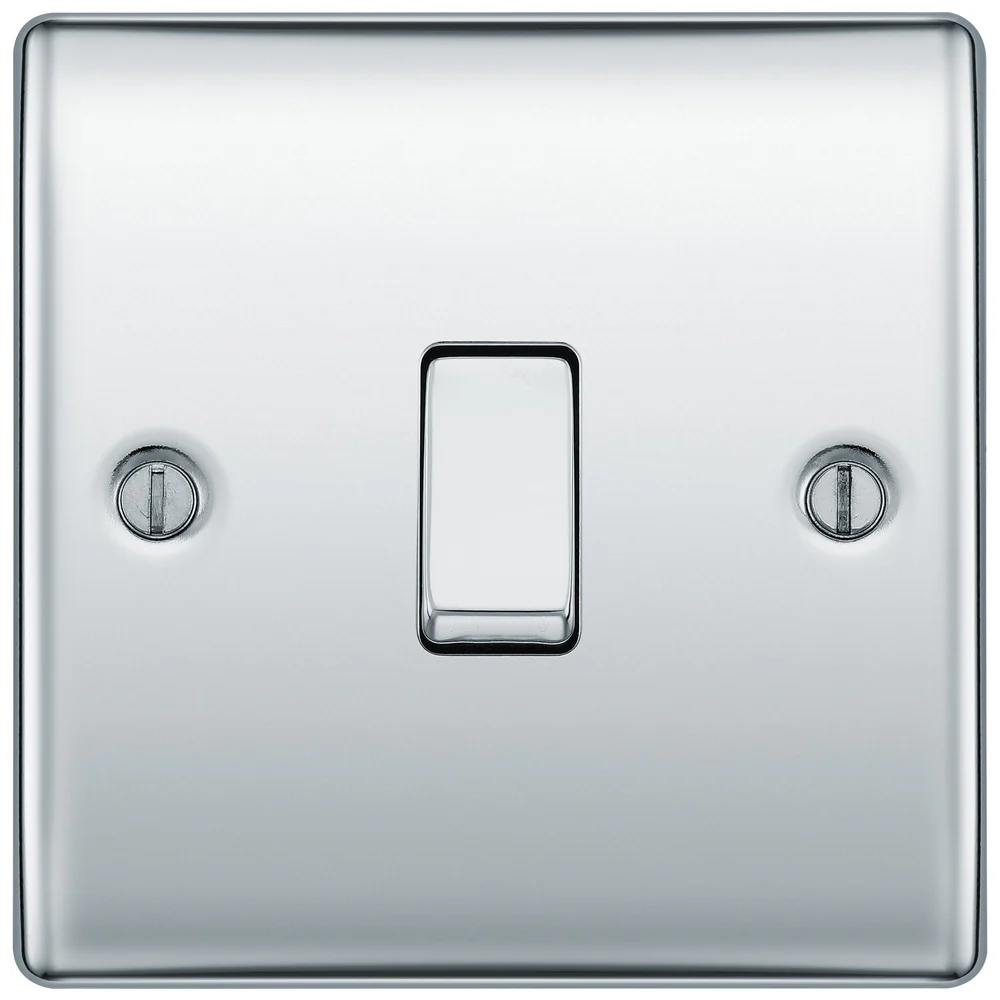 BG NPC12 Nexus Metal Polished Chrome Single Switch, 20A x 2 Way - Image 2