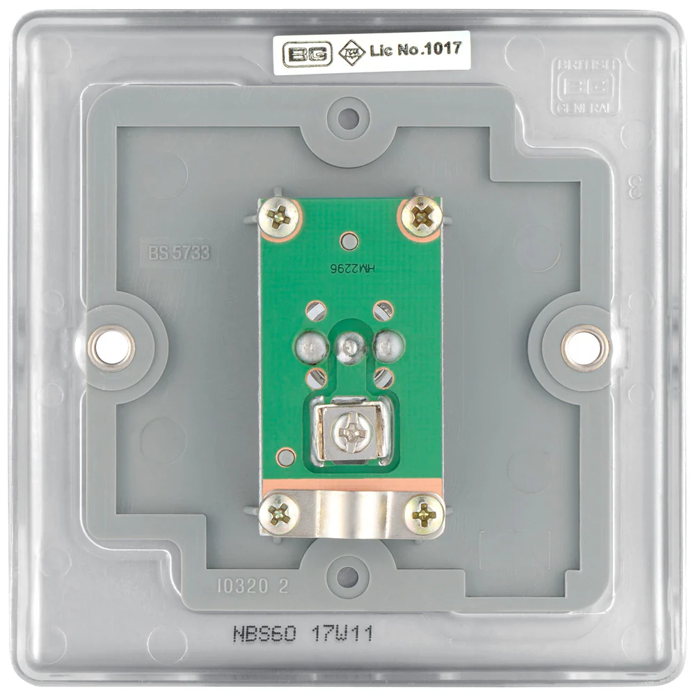 BG NPC60 Nexus Metal Polished Chrome Single Socket for Tv or FM Co-Axial Aerial Connection - Image 2