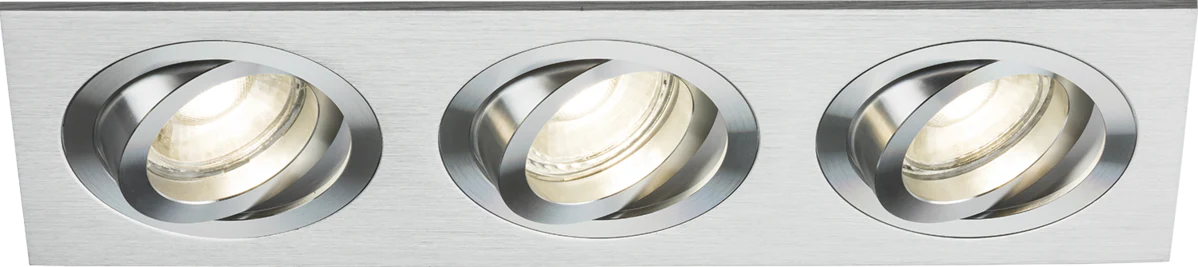 Knightsbridge MLA AMA3TSBC Ambar Tri Tilt Square Downlight Brushed Chrome