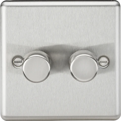 Knightsbridge MLA CL2192BC 2G 2-way 10-200W (5-150W LED) Intelligent dimmer - Brushed Chrome