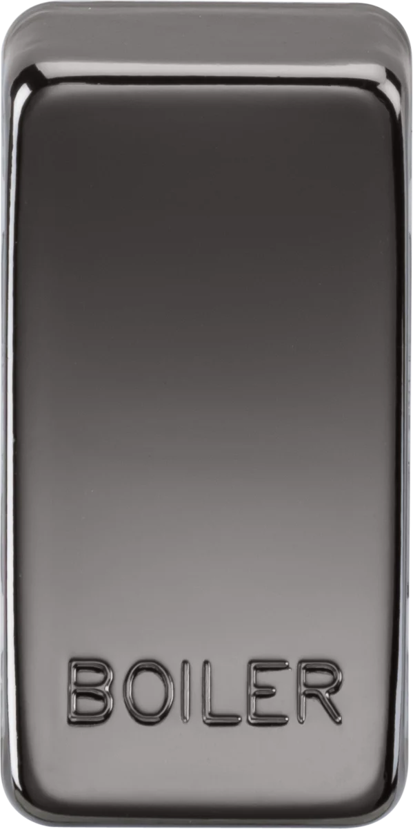 Knightsbridge MLA GDBOILBN Switch cover "marked BOILER" - black nickel