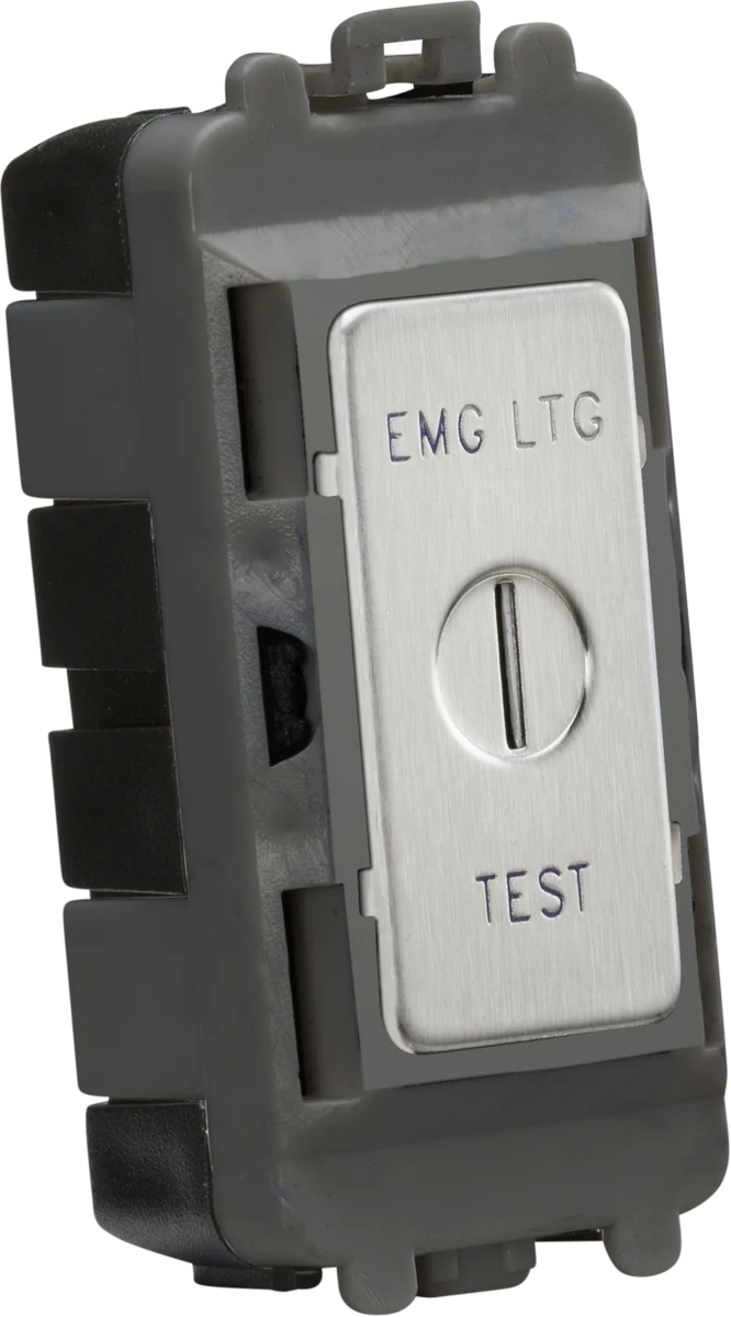 Knightsbridge MLA GDM007BC 20AX 2 way SP key module (marked EMG LTG TEST) - brushed chrome