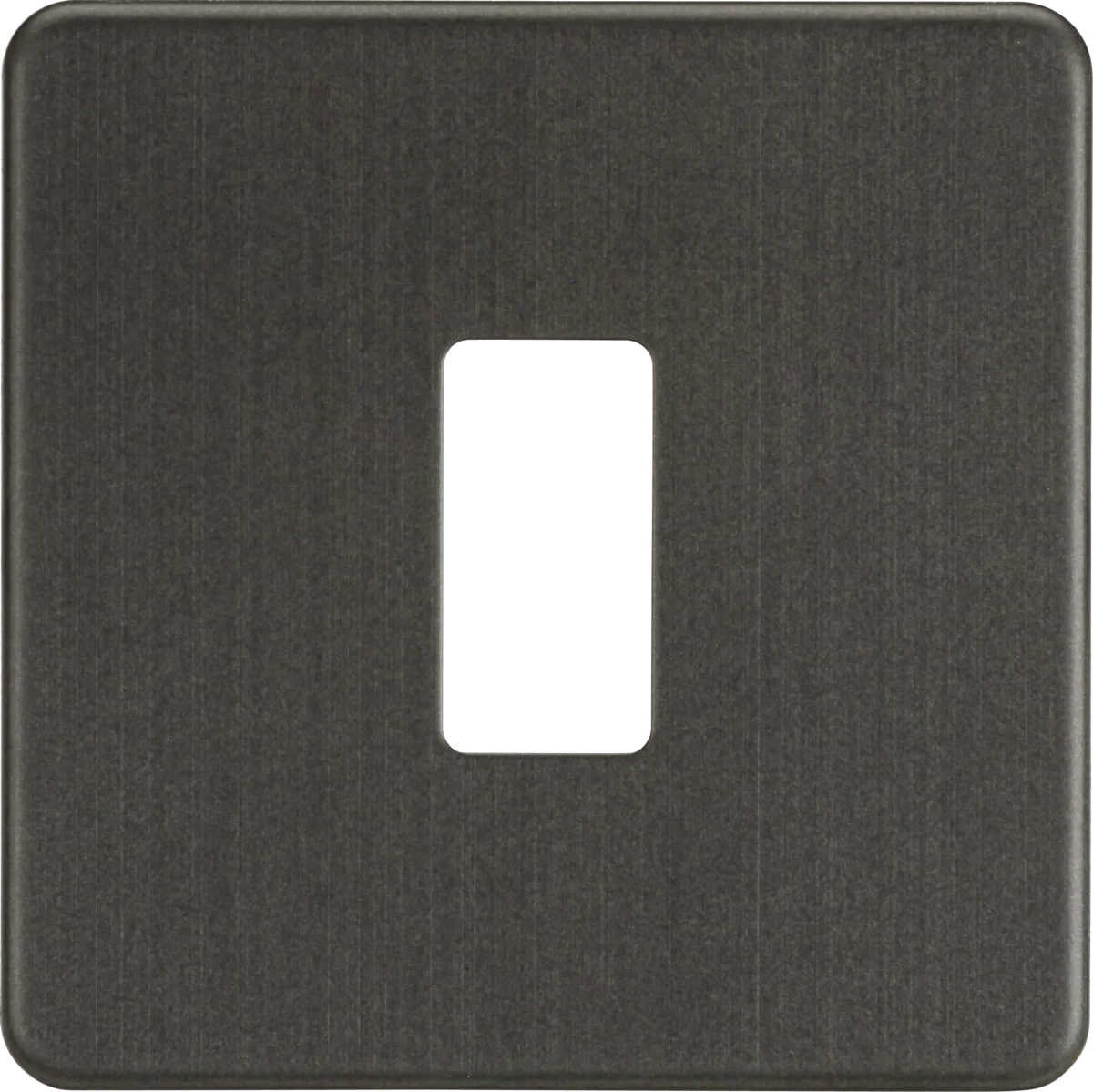 Knightsbridge MLA GDSF001SB Screwless 1G grid faceplate - smoked bronze