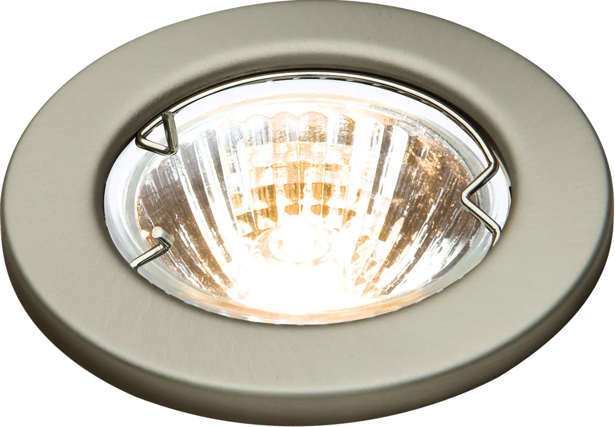 Knightsbridge MLA L02CBR1 IP20 12V 50W max. L/V Brushed Chrome Downlight with Bridge