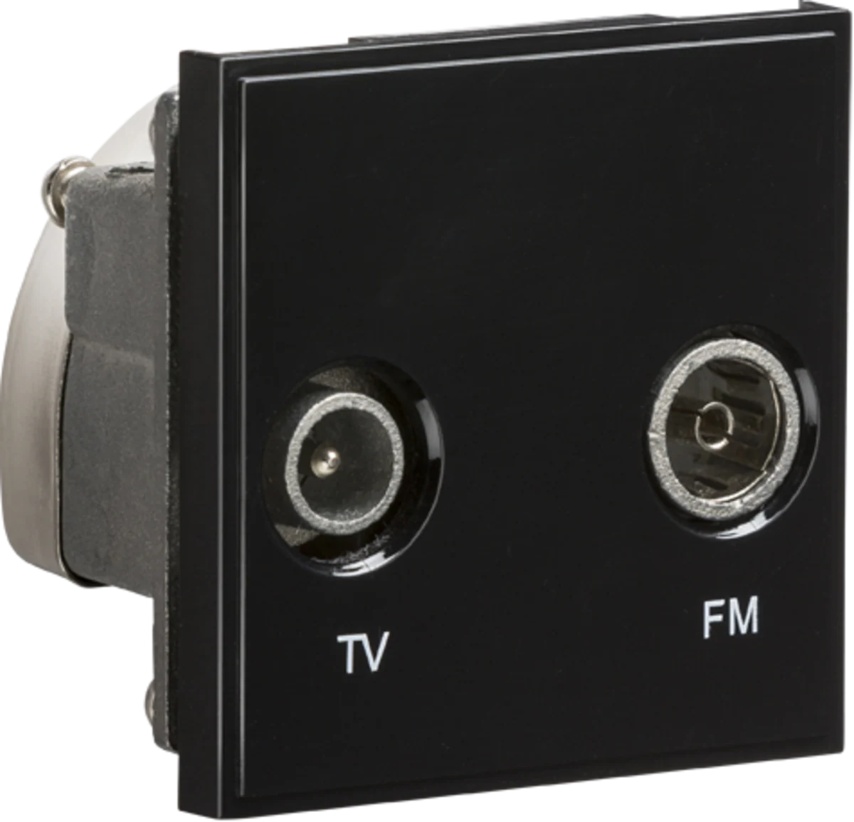 Knightsbridge MLA NETDITVBK Diplexed TV /FM DAB Outlet Module 50 x 50mm - Black