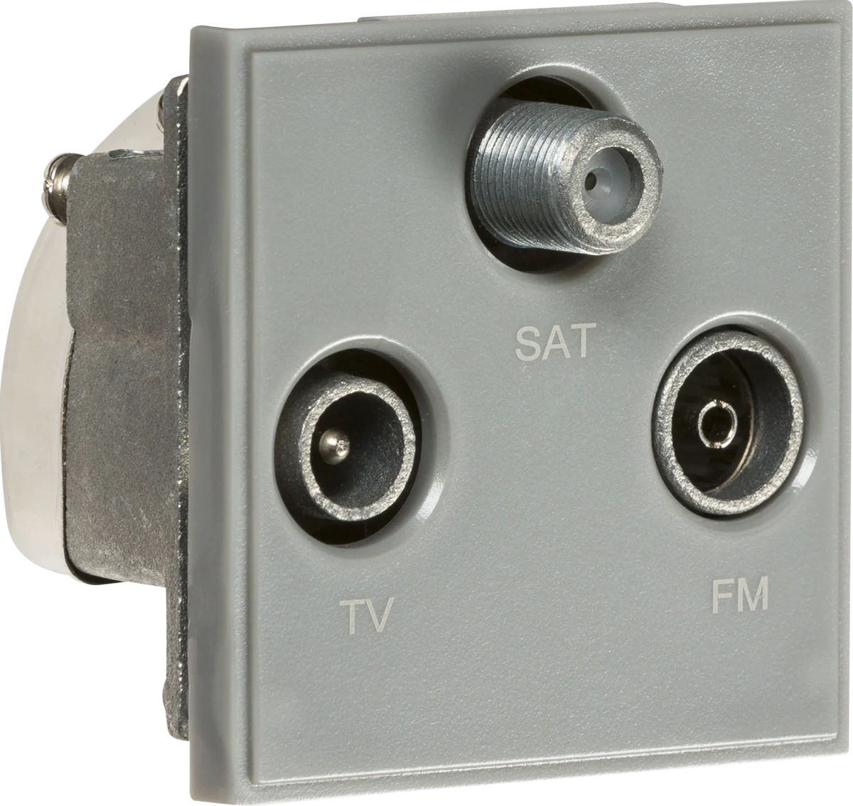 Knightsbridge MLA NETTRIGY Triplexed TV /FM DAB/ SAT TV Outlet Module 50 x 50mm - Grey