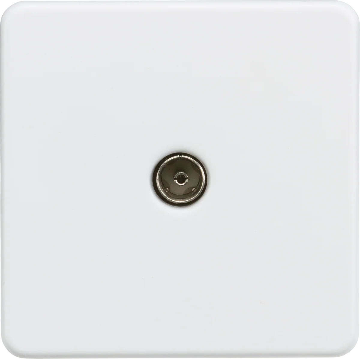 Knightsbridge MLA SF0100MW Screwless 1G TV outlet (non-isolated) - Matt white