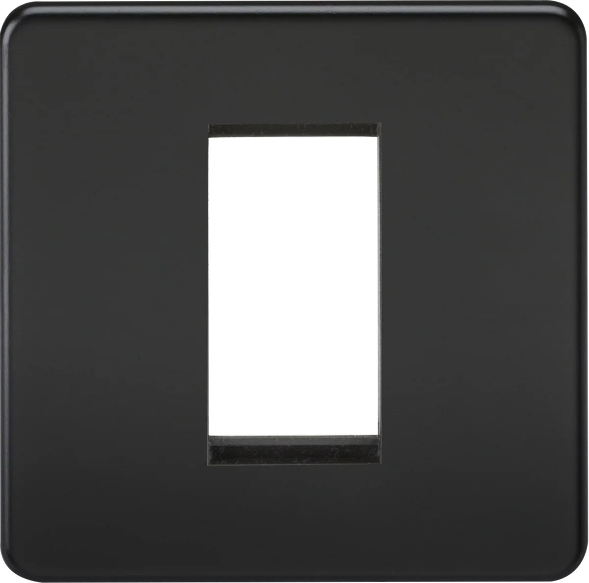 Knightsbridge MLA SF1GMB Screwless 1G Modular Faceplate - Matt Black