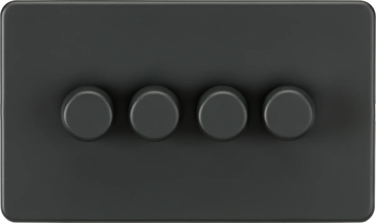 Knightsbridge MLA Screwless SF2194AT 4G 2-way 10-200W (5-150W LED) Intelligent dimmer - Anthracite