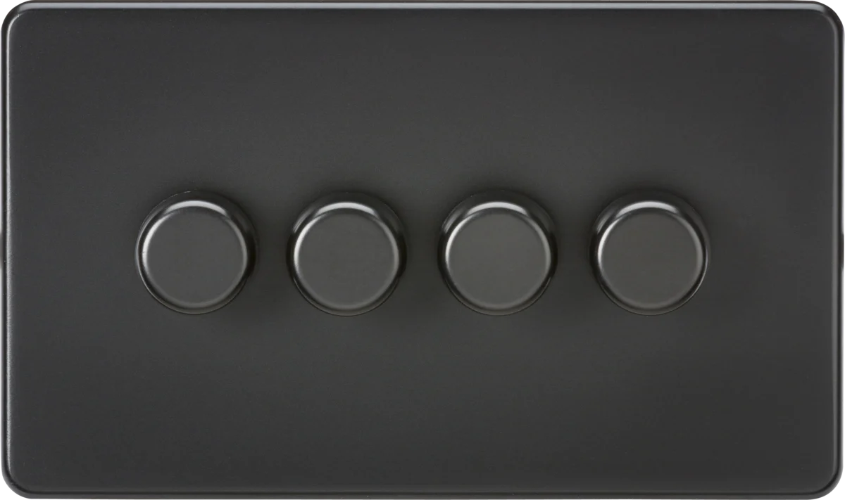 Knightsbridge MLA Screwless SF2194MBB 4G 2-way 10-200W (5-150W LED) Intelligent dimmer - Matt Black