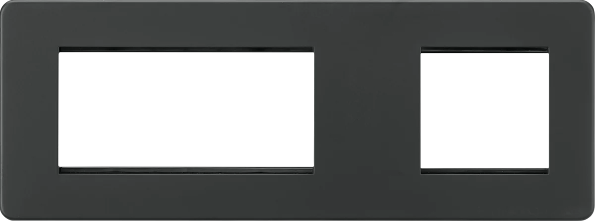 Knightsbridge MLA SF6GAT Screwless 6G Modular Faceplate (2G + 4G) - Anthracite