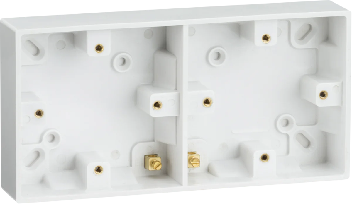Knightsbridge MLA SN1510 Dual 25mm Pattress Box with Earth Terminal