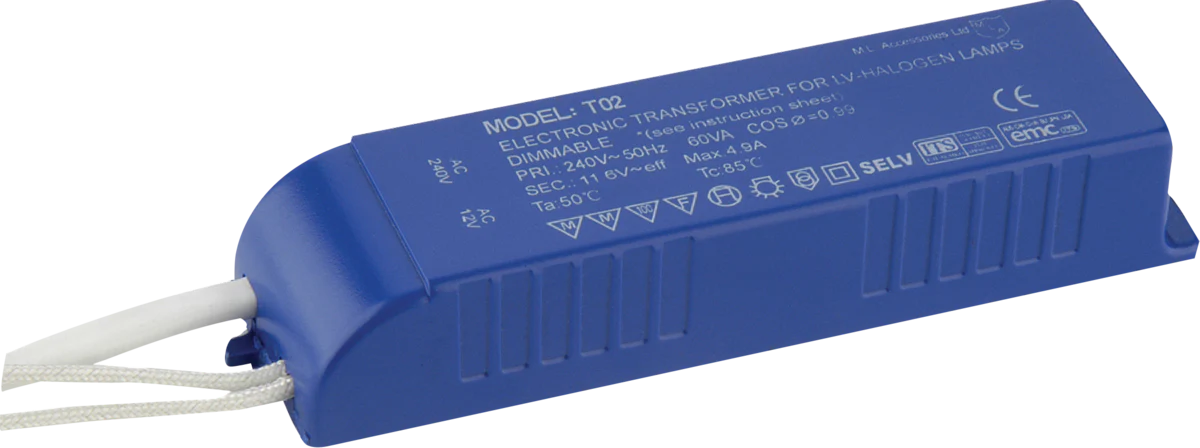 Knightsbridge MLA T02 12V 20-60W Transformer for ELV Lighting