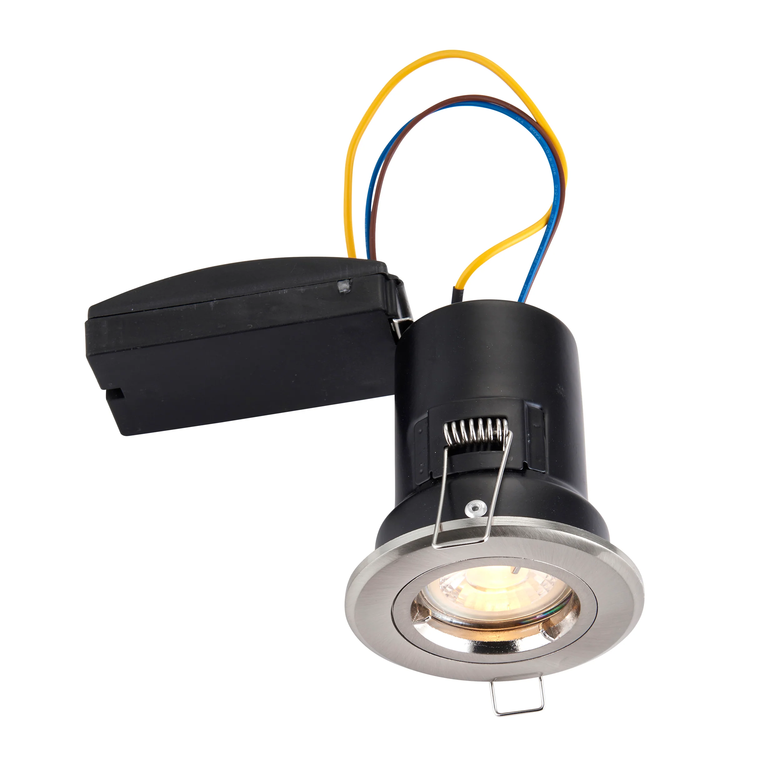 Saxby 50673 ShieldPLUS Fire Rated Dimmable GU10 Downlight in Satin Nickel (Brushed Chrome Effect) - Image 4