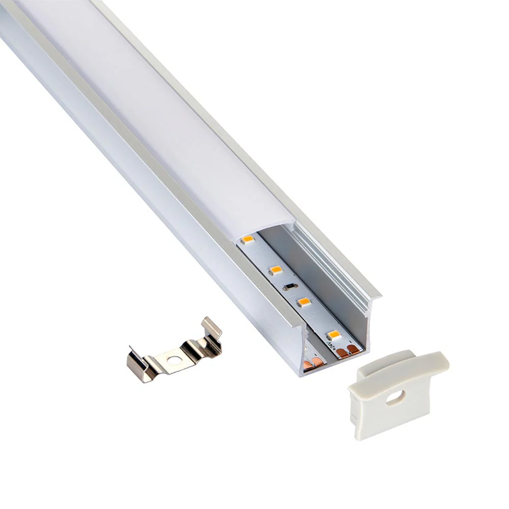 Saxby 97739 Rigel Recessed Wide 2m Aluminium Profile-Extrusion Sliver - Image 8