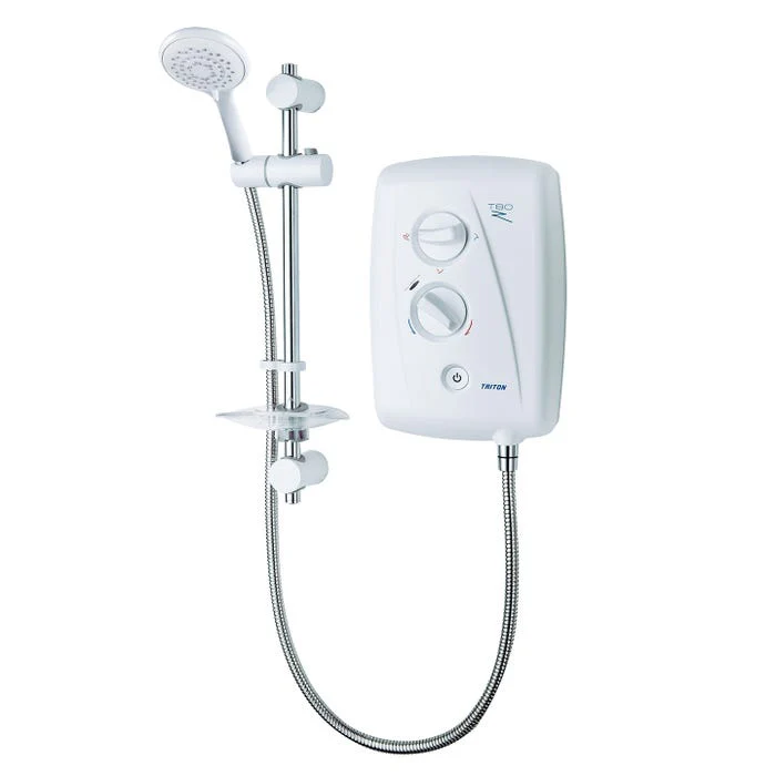Triton SP8008Z T80Z 8.5kW Fast-Fit Electric Shower w/ 5 Spray Patterns in White & Chrome - Image 2