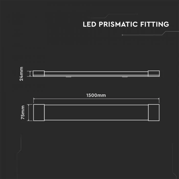 V-Tac 8054 VT-8350 50W LED GRILL FITTING 150CM 6500K - Image 4
