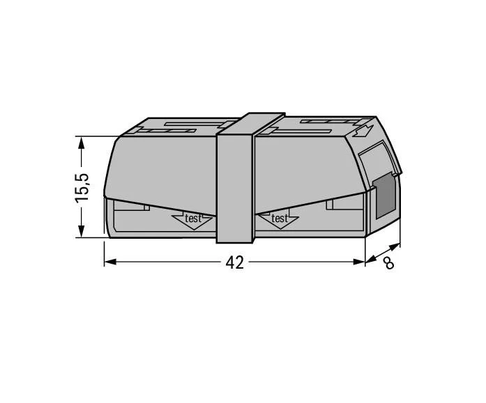 Wago Connector Service 2.5mm Grey (224-201) - Box of 50 - Image 2