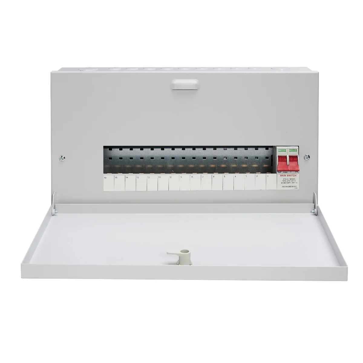 Wylex NHSPN00161L 16-Way 125A Surface 1P+N Distribution Board c-w Switch Disconnector