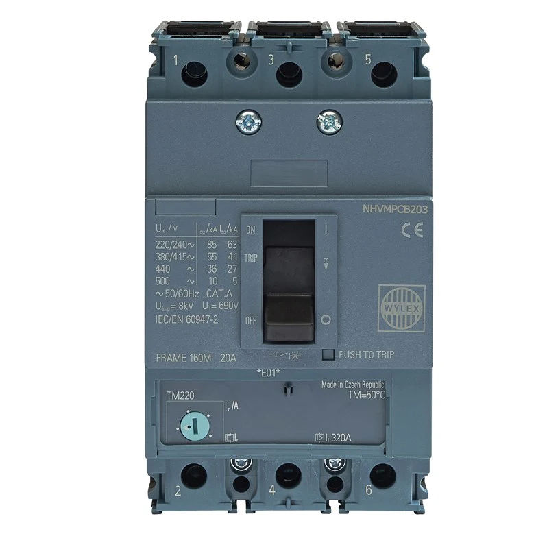 Wylex NHVMPCB203 20A 55kA 3P NHV MCCB ATFM c-w Box Terminals